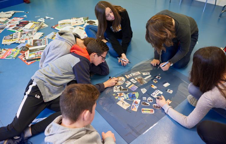 COLLÉGIENS L’intérêt du collectif permet des échanges autour de la découverte des métiers.